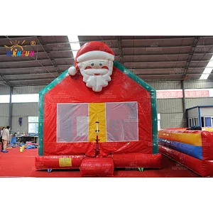 kids jumping castle, inflatable Santa Claus bouncer castle,Christmas bouncy house for kids