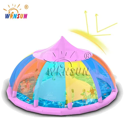 Inflatable Water Dome Jumping Pillow w Roof