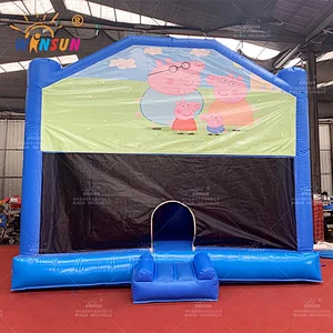Commercial Inflatable Moonwalk with banners