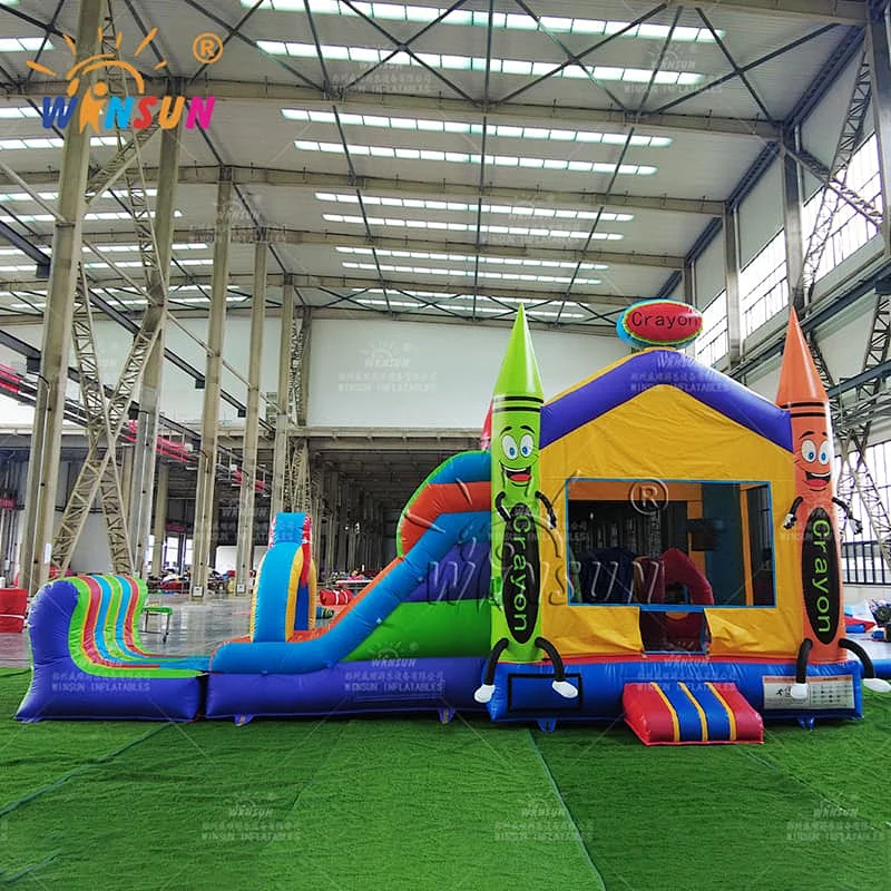 Inflatable Crayon Combo Dry Slide