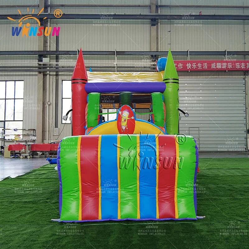 Inflatable Crayon Combo Dry Slide