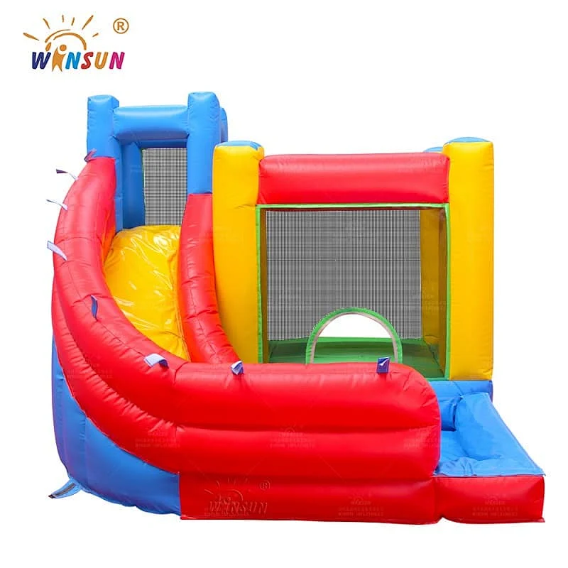 Small water slide with castle