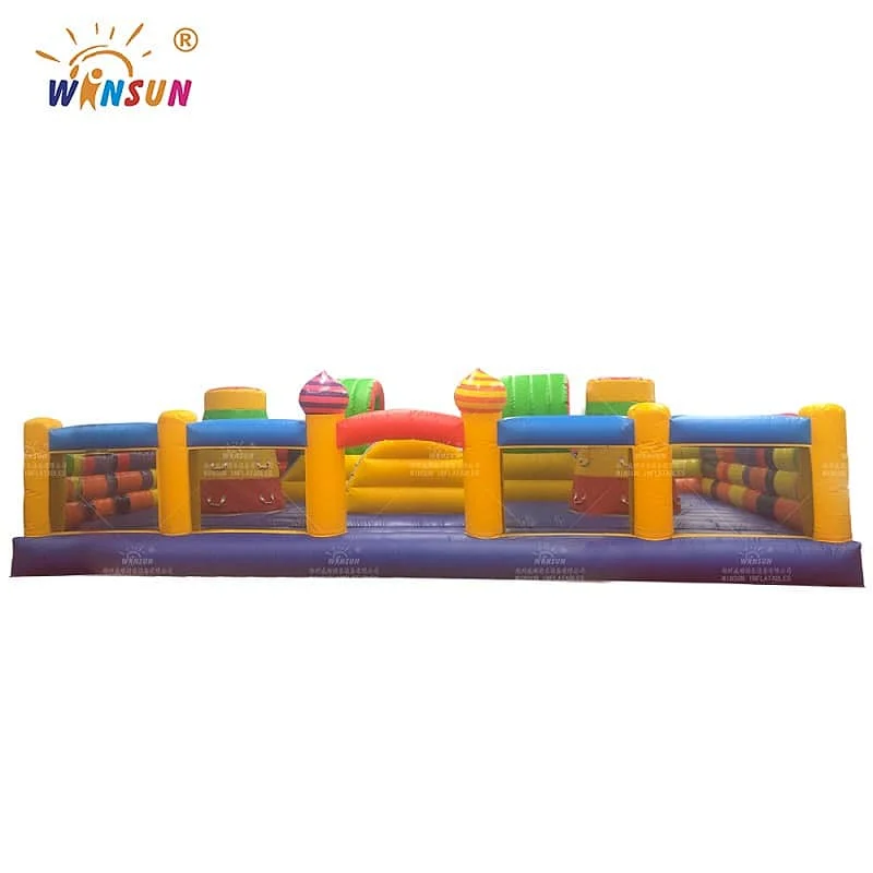 Inflatable jumping ground