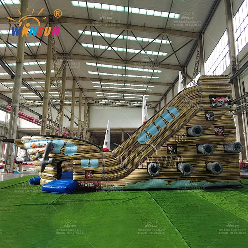Pirate Ship Inflatable Dry Slide