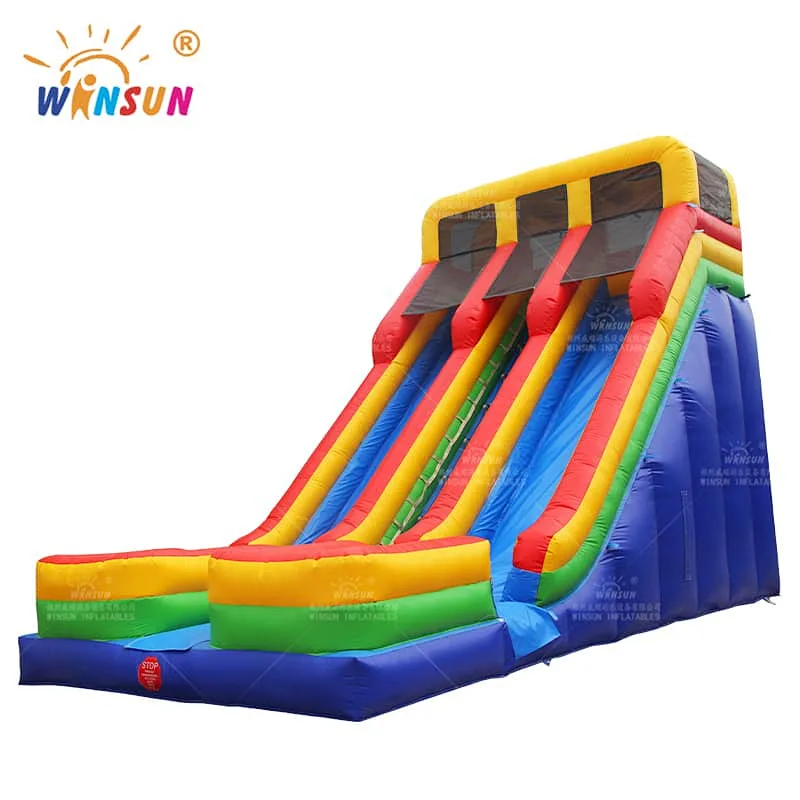 Dual Lane Inflatable Dry Slide