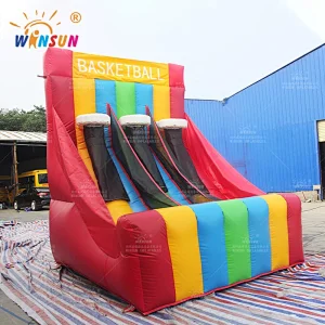 Inflatable Basketball Game with triple hoops
