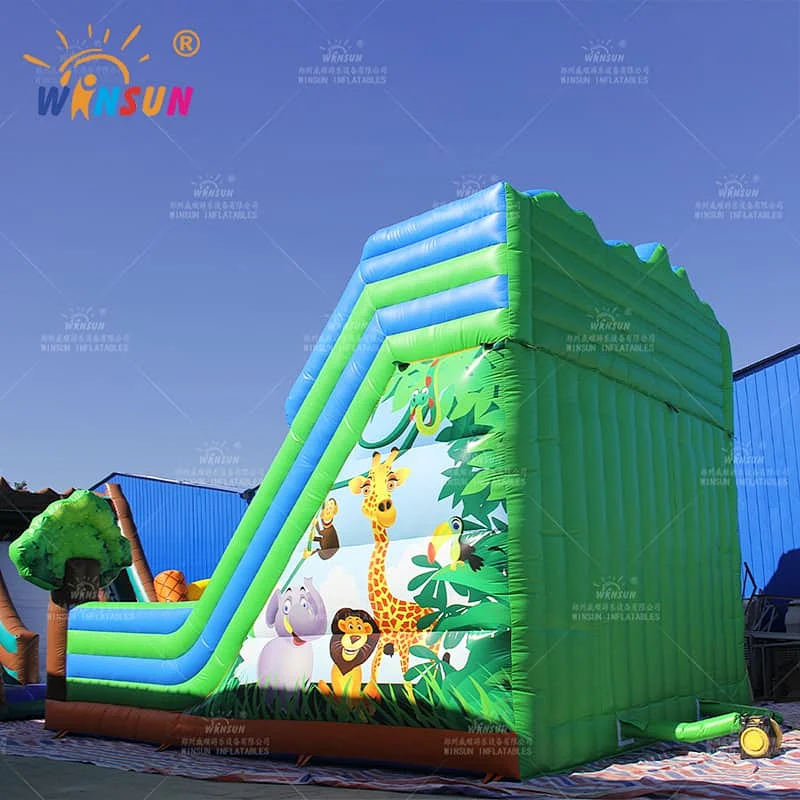 Jungle Animals Inflatable slide