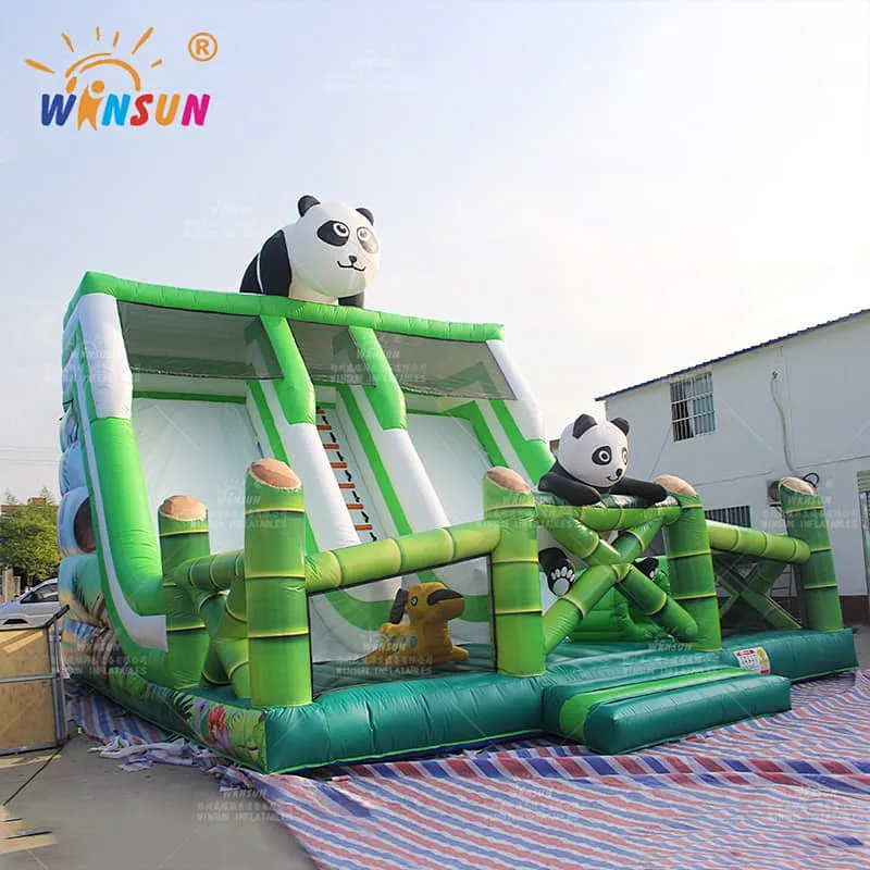 Panda Theme Inflatable Slide