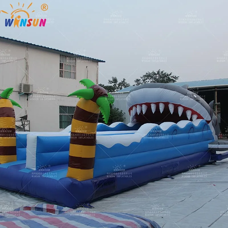 Inflatable Shark Bungee run game