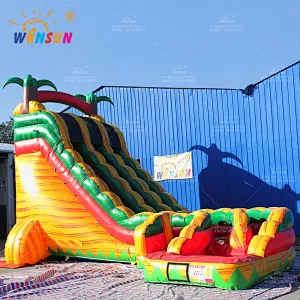 Tropical Marble Inflatable Water Slide