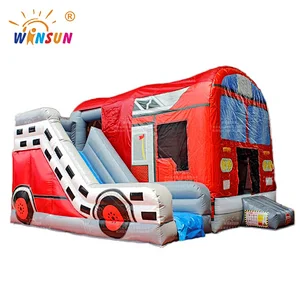 Inflatable Fire Truck Combo