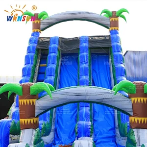 Blue Marble Wave Inflatable Water Slide