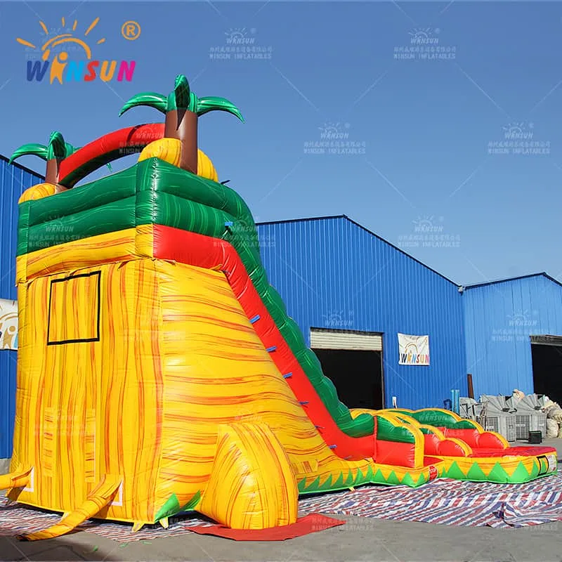 Tropical Marble Inflatable Water Slide