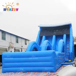 Large Inflatable Blue Wave Slide