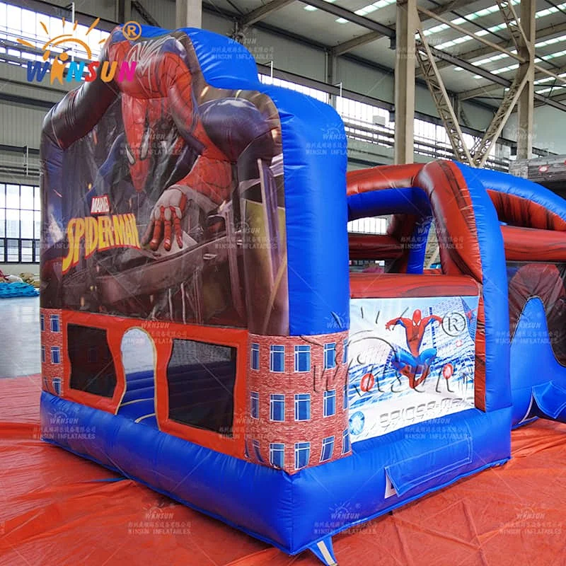 Custom Inflatable Obstacle Course Spiderman Theme