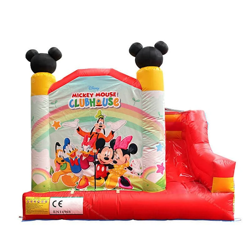 Inflatable jumping castle with slide