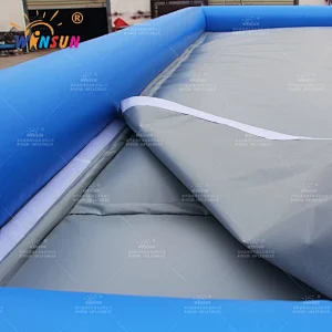 Inflatable safety mat drop zone