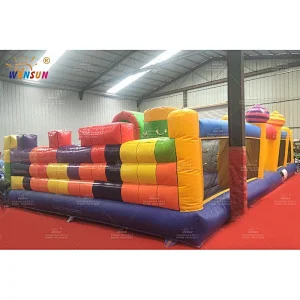 Inflatable jumping ground