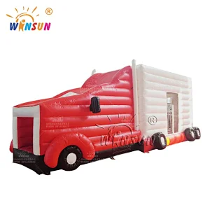 Commercial Inflatable Jumping House with Slide Truck theme