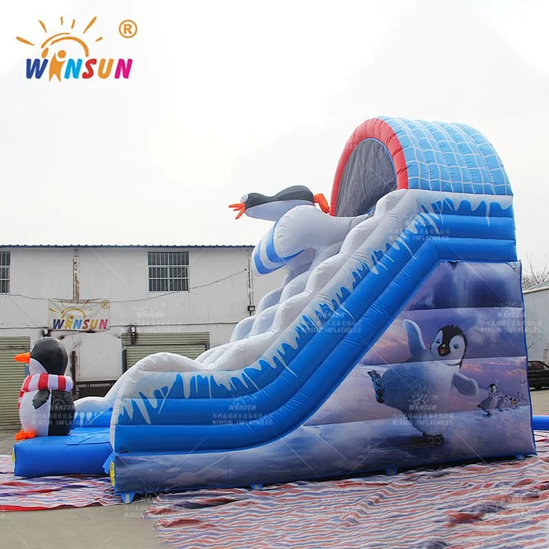 Penguins Inflatable Slide