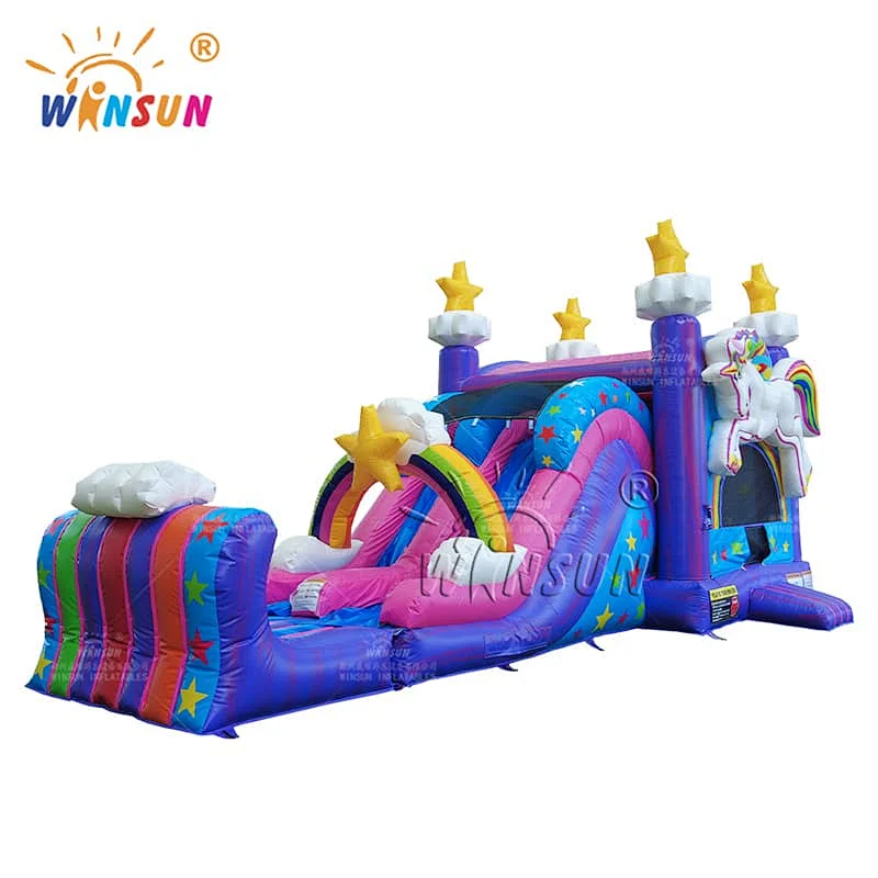 Unicorn Inflatable Jumping Castle with Dry Slide