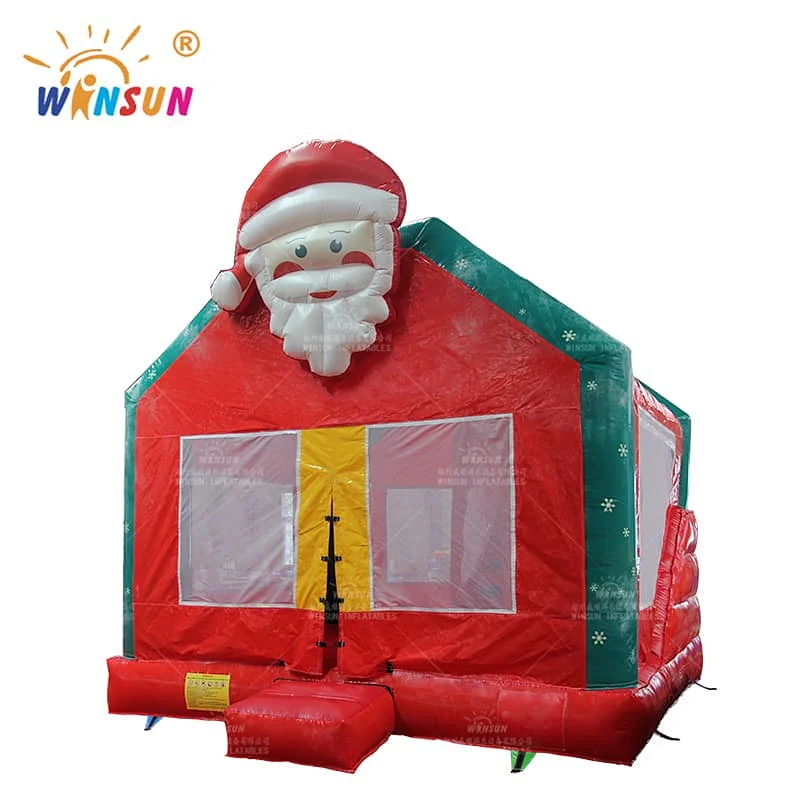 kids jumping castle, inflatable Santa Claus bouncer castle,Christmas bouncy house for kids
