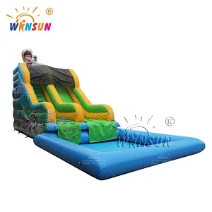 Custom Inflatable Water Slide with Pool Paw Patrol Theme