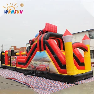 Inflatable Cars Challenge Obstacle Course