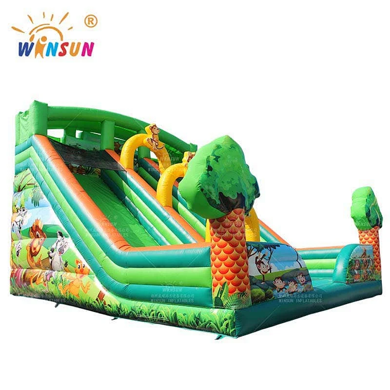 Jungle Animals Inflatable slide