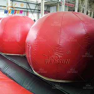 Inflatable Wipeout Course Big Red Balls