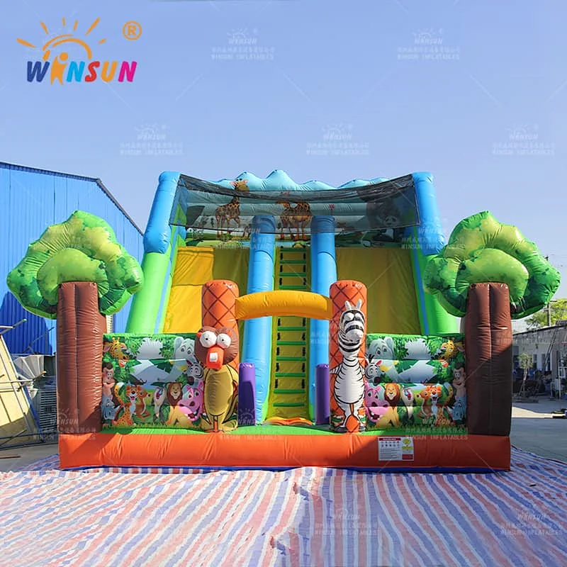 Jungle Animals Inflatable slide