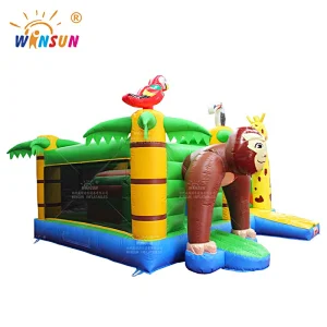Monkey Inflatable Jumping Castle with slide