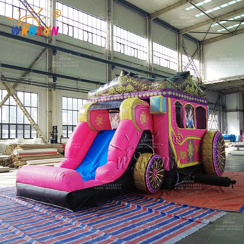 Commercial Inflatable Combo Princess Carriage Theme