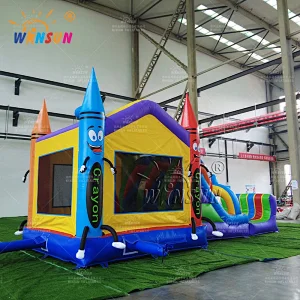Inflatable Crayon Combo Dry Slide