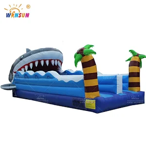 Inflatable Shark Bungee run game