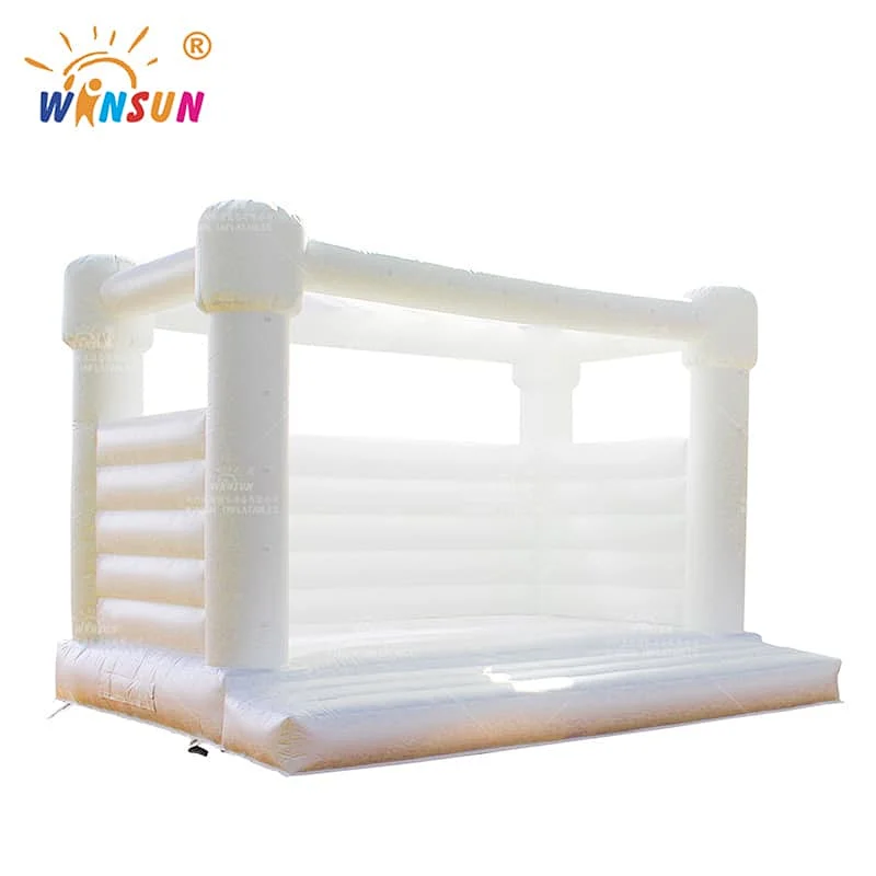 White Inflatable Bounce House Wedding Theme