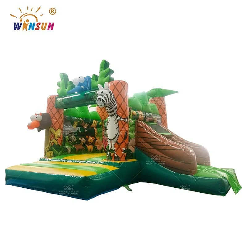 Jungle animal jumping castle