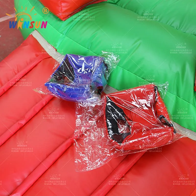 Inflatable Jousting Arena with Sticks safety Helmets