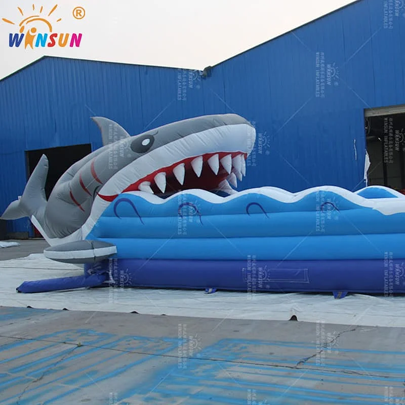 Inflatable Shark Bungee run game