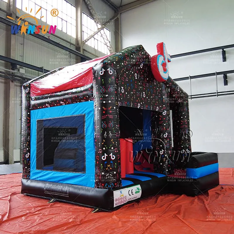 Custom Inflatable Jumping and Slide Combo with Tik Tok theme