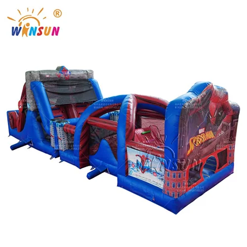 Custom Inflatable Obstacle Course Spiderman Theme