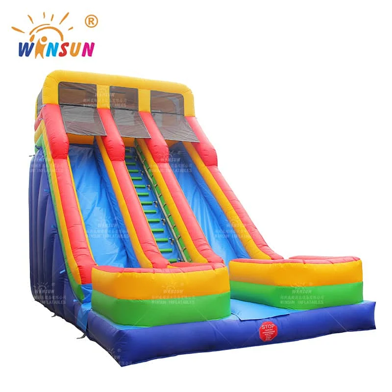 Dual Lane Inflatable Dry Slide
