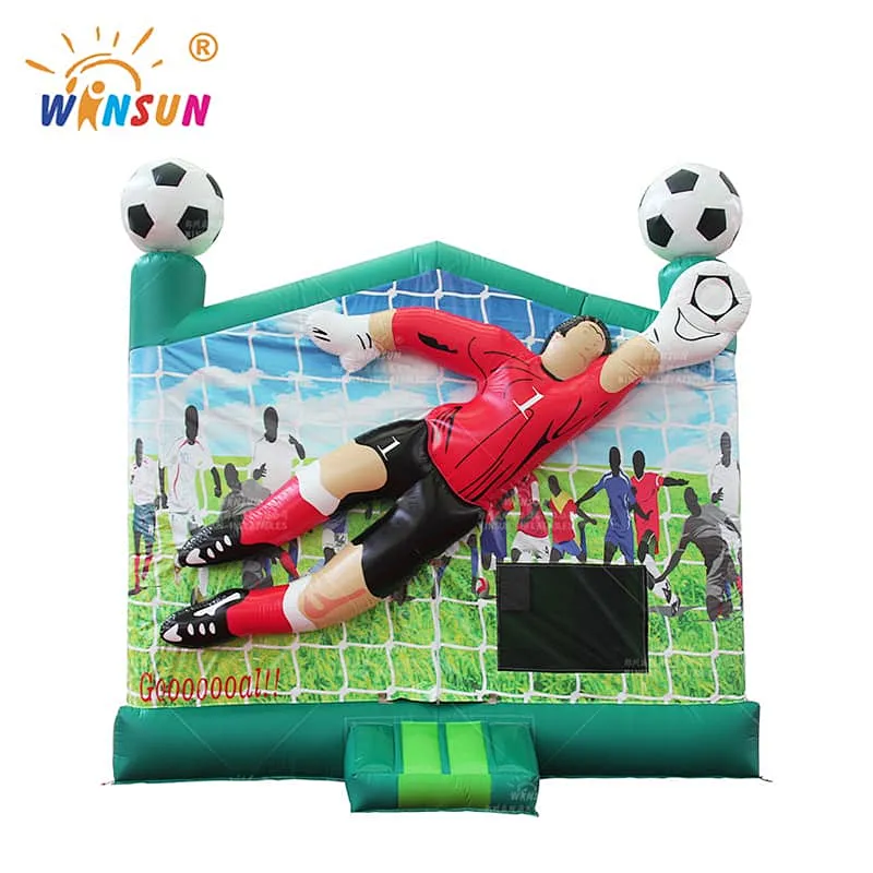 inflatable moonwalk soccer theme