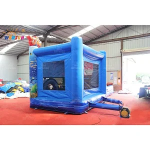 Shark inflatable combo jumping castle with slide