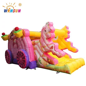 Princess Carriage Inflatable Bouncer with slide