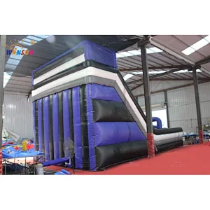 Dual lane inflatable slide