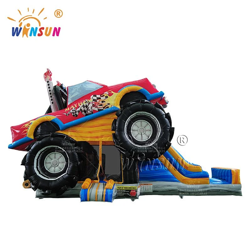 Monster Truck Inflatable Combo Slide