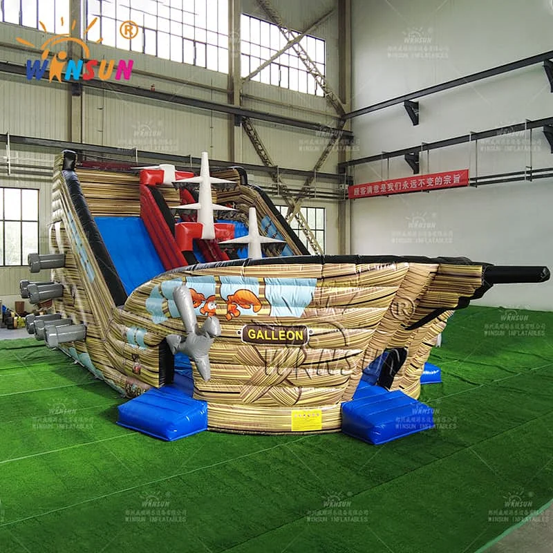 Pirate Ship Inflatable Dry Slide