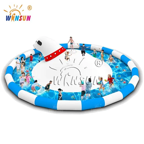 Polar Bear Inflatable Water Dome Jumping Pillow