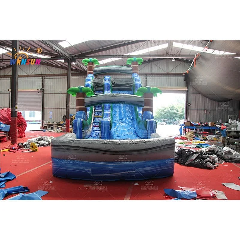 Tropical Marble inflatable water slide